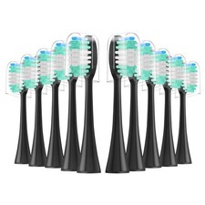 Toothbrush Heads 10 Pack Compatible with AquaSonic Black Series, Vibe Series ...