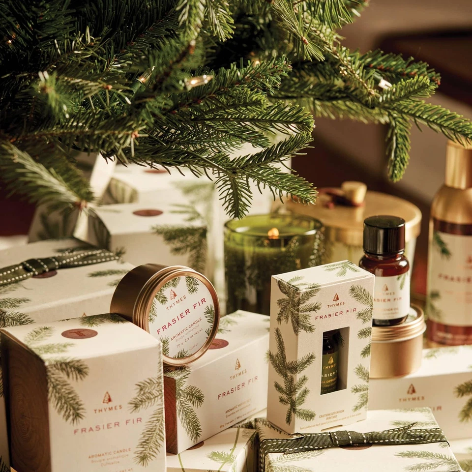 Thymes Frasier Fir Votive Candle Set Of 3 - Scented Candles For Home - - Image 4 of 4