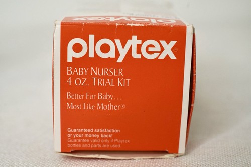 Vintage Playtex Nurser Probierset 4 Unzen Babyflasche Drop-in-Einlagen Flat Top Brustwarze - Bild 15 von 17