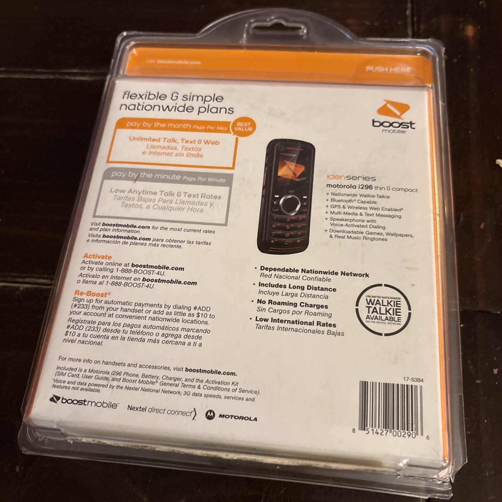 Boost Mobile Motorola i296 thin & compact Brand New Factory Sealed