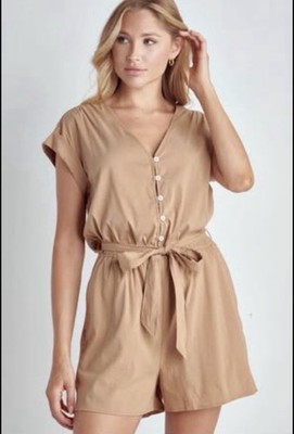 NWT Small HEYSUN romper Brown