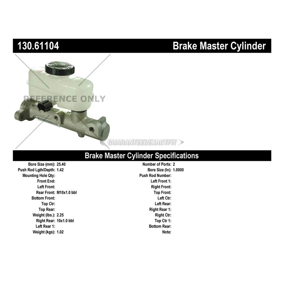 Cilindro maestro de freno centrado TCP para Ford Mustang 1999 2000 2001 2002 2003 2004 Foto 3 de 3