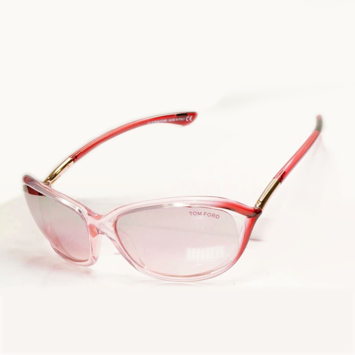 Tom Ford Sunglasses Jennifer Pink Red Silver Gradient Mirror TF8