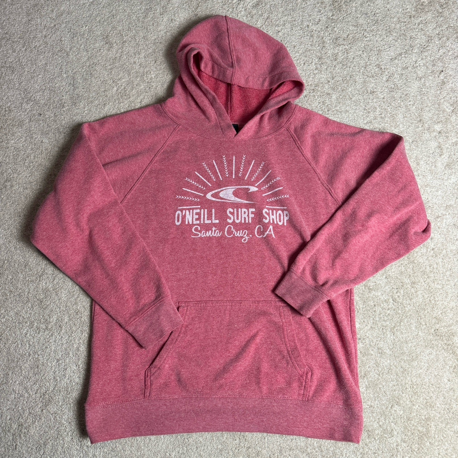 O Neill Womens Hoodie Sweatshirt Small Pink MISSING SIZE TAG