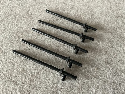 Lego 5x 3849 Lanze Schwarz Ritter Waffe Piraten Minifigur 6086 6285 (2a)