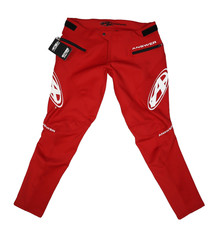 Answer Edge Race Pants Mens 38 Red Stretch Bmx Moto Zipper Pockets Adjustable