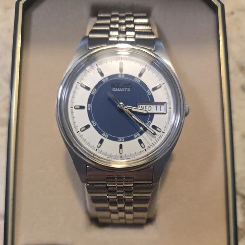 Vintage 1992 Seiko Watch 7N43-8B9W  Men's Watch NOS in Box & Instructions *READ*