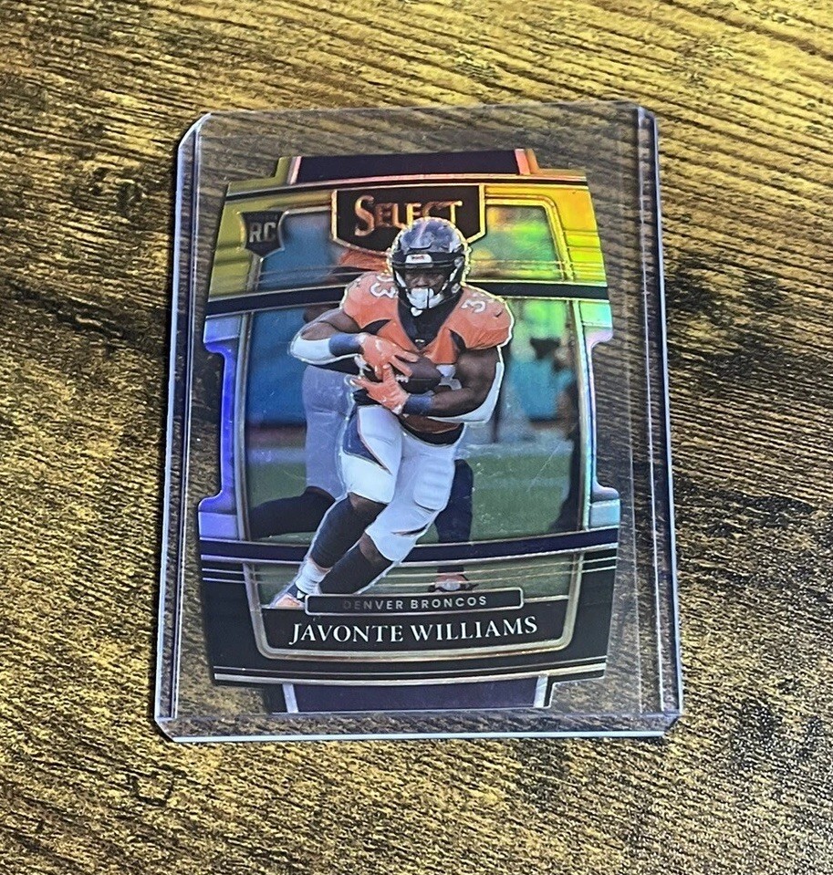 2021 Panini Select Football Javonte Williams Black & Gold Die Cut Prizm RC #57