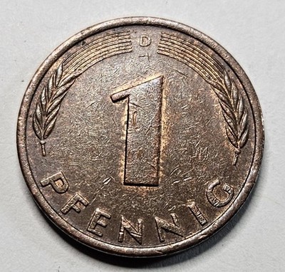 1978 D Germany 1 One Pfennig - Copper Plated Steel - German - World Coin Europe