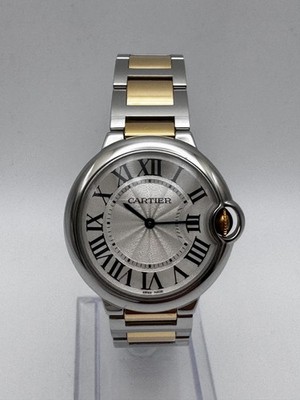 Cartier Ballon Bleu Midsize 36mm W69008Z3 18K Two Tone Silver Dial Quartz