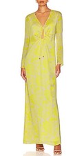 Alexis Elmina Lined Dress Color Lemon Begonia Size Small