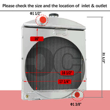 4-core Aluminum Radiator Fits Case Tractor Model Gas Diesel B414 B275 276 Models