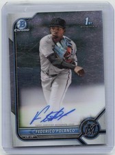 2022 Bowman #CPA-FP Federico Polanco Chrome Prospects Autographs