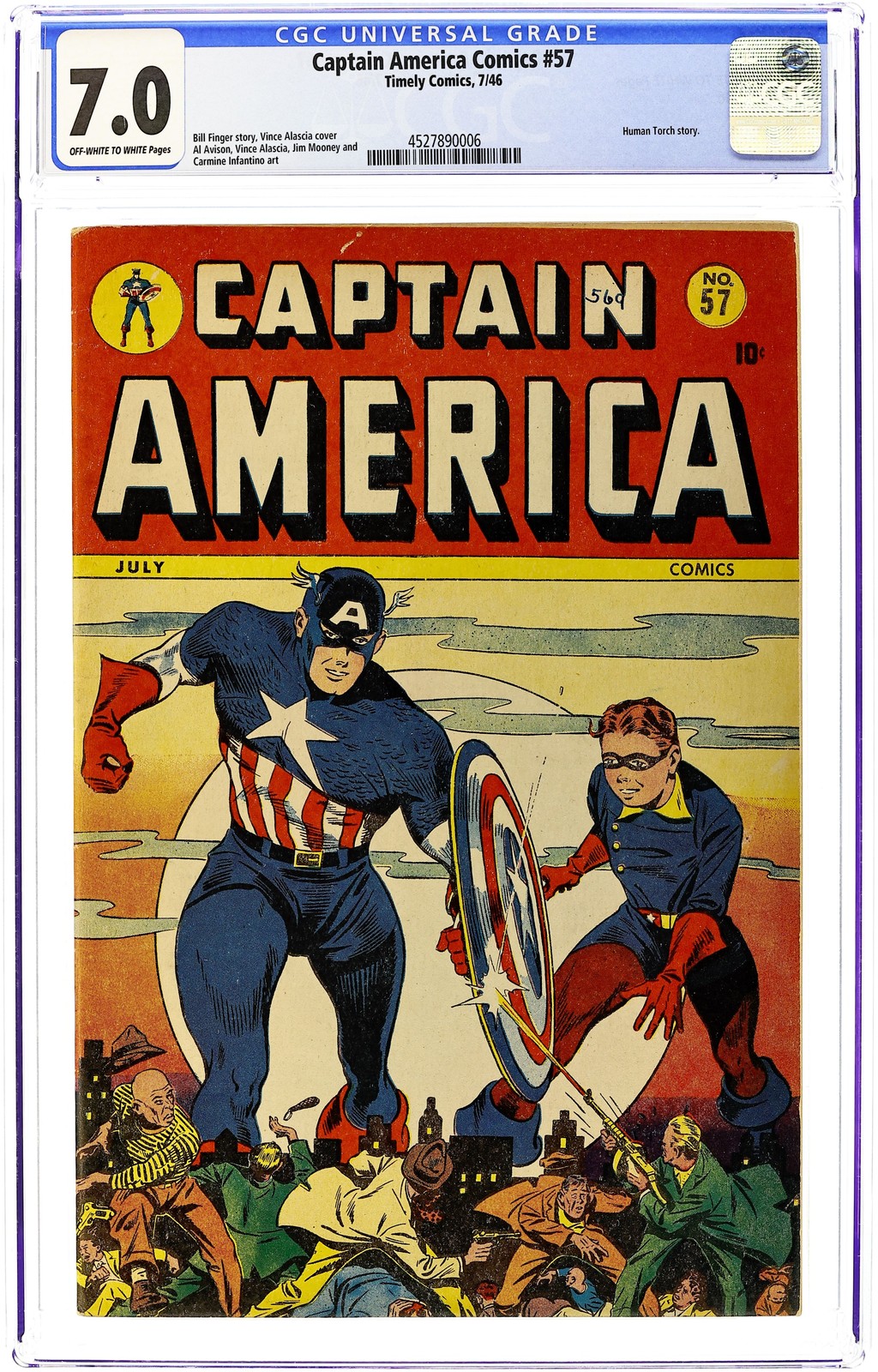 Captain America Comics #57 CGC 7.0 1946 4527890006