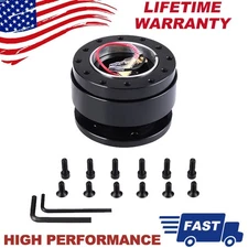 Quick Release Hub Adapter Universal Black Car Steering Wheel Ball Snap Off Kit