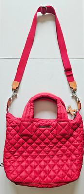MZ Wallace Zennia Small Sutton Quilted Crossbody Shoulder Bag Pink