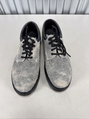 NEW Dr. Martens Stonewashed Hairy Suede Oxford Grey Black  display picture 1