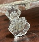 Vintage cut glass Crystal  Faceted Knife Rest  3 3/4” — photo 2