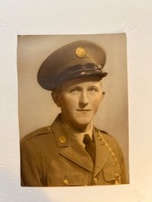 VTG WW II Photo Handsome Male Soldier Army, Military