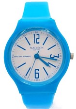 Madison New York Modische Damen Analog Quarz Armbanduhr Sommer Urlaubs Uhr Blau