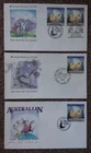 Australia 1988 Joint Issue with NZ Set of 3 First Day Covers Both Aust & NZ FDCs