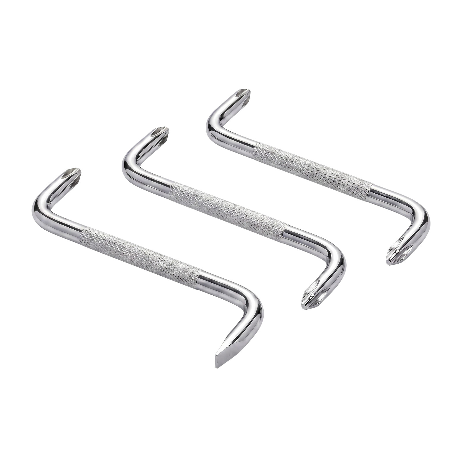 3 Pcs Double-Ended Offset Screwdriver Set Magnetic 90 Degree Right Angle Tool