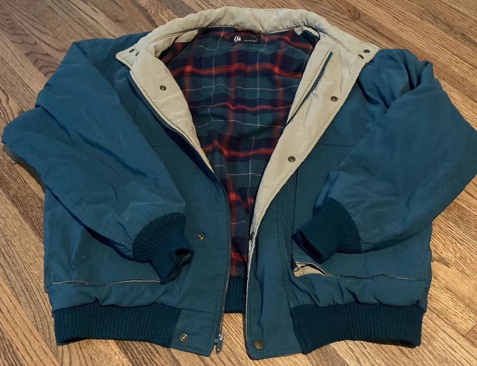 Chaqueta Pendleton Lobo De Colección Grande Verde Hecha en Estados Unidos Cremallera Completa Aislante Años 80 Foto 2 de 4