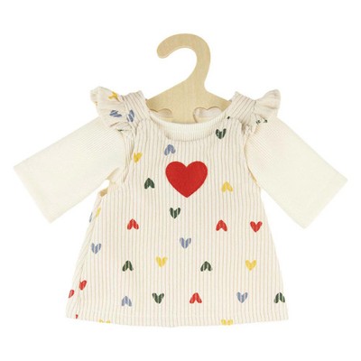 Heless Puppen-Cordkleid mit Herzkonfetti, 35-45 cm