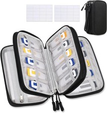 USB Flash Drive Case with Labels, USB Case Organizer Thumb Drive Holder Portable