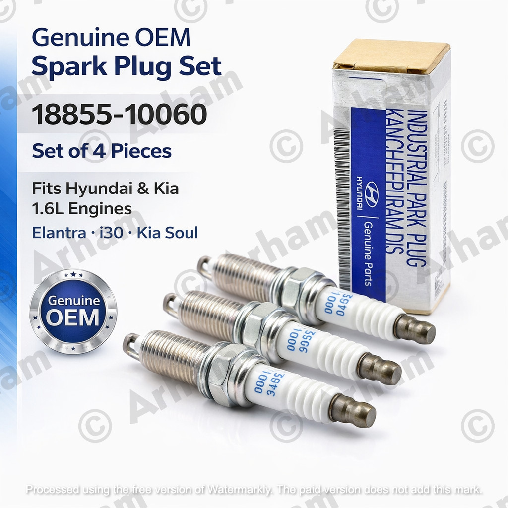 Genuine 4 Pc OEM Spark Plug 18855-10060 Kia Soul Hyundai i30 Elantra 1.6L NGK
