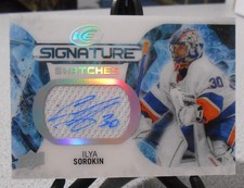 2023-24 UD Ice Hockey Signature Swatches SS-IS Ilya Sorokin N.Y. Islanders Auto