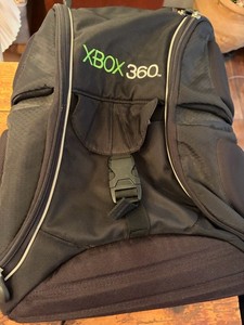 mad catz Xbox 360 backpack black/green gamer travel bag carrying case