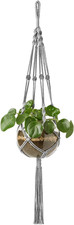 Mkono Macrame Plant Hangers Indoor Outdoor Hanging Planter Basket Cotton Rope 4