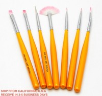 7pcs Uv Gel Acrylic Nail Art Tips Builder Brush Pen 7pcs Uv Gel Acrylic Nail Art Tips Builder Brush Pen