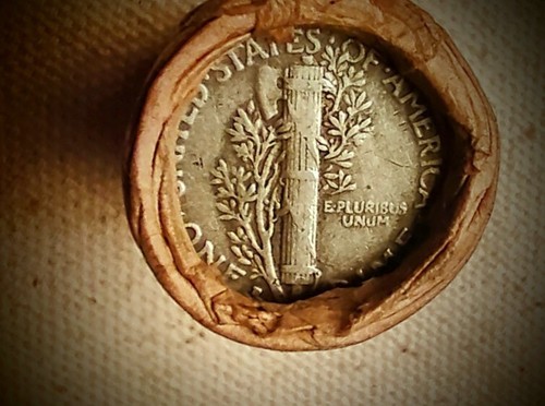 Wheat Small Cent Roll • Mercury Dime "D" & VF 1916 Lincoln Wheat • Earlies / PDS