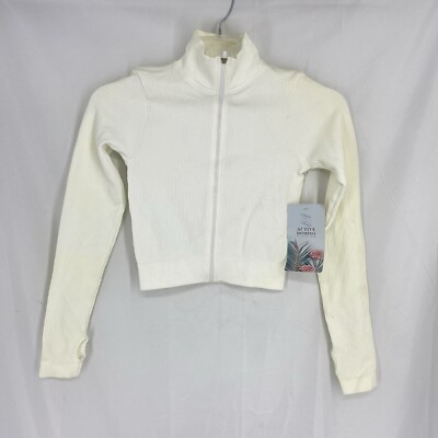 ACTIVE DOMINO FASHION wicking flat seams four ways stretch Full Zip Size Small