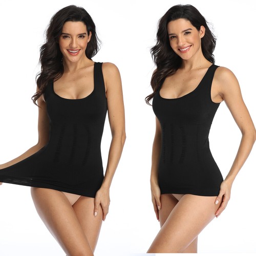 Women's Body Shaper Compression Vest Tank Tops Tummy Slimmer Push Size Shapewear - Picture 16 of 27