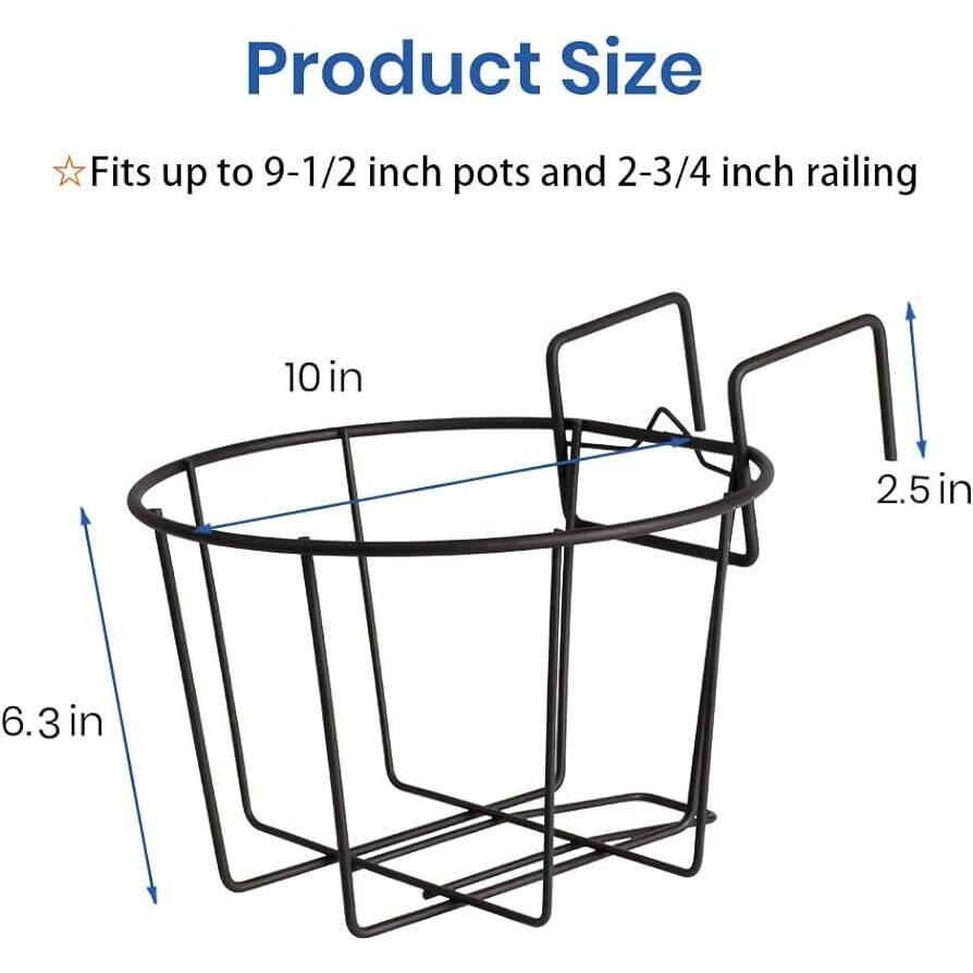 3Pack 10inch Railing Planters Balcony Hanging Baskets for Plants eBay