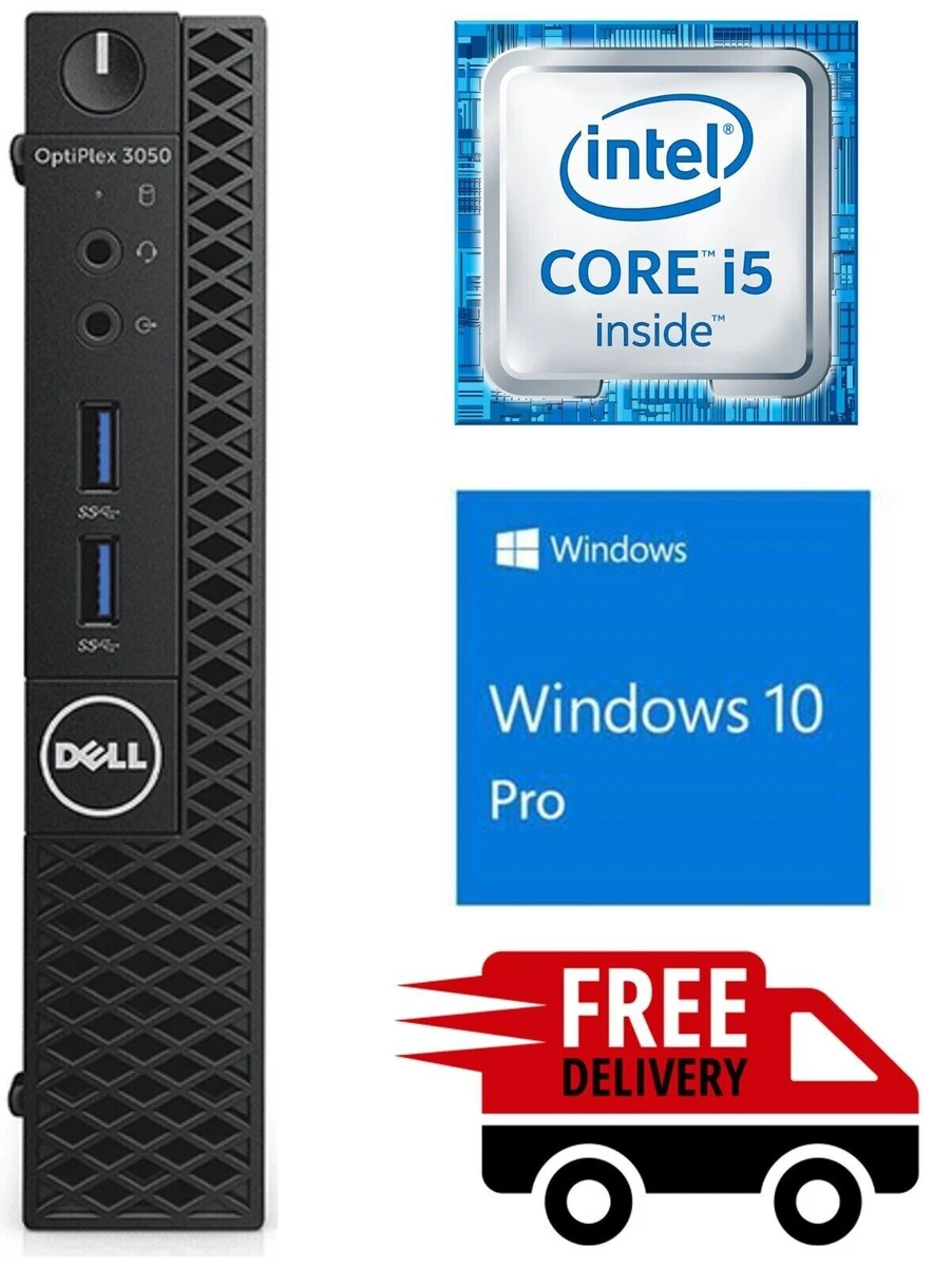 Dell OptiPlex micro mini PC 3050 i5-6500T 8GB RAM 256GB SSD Win10Pro WiFi +  AC