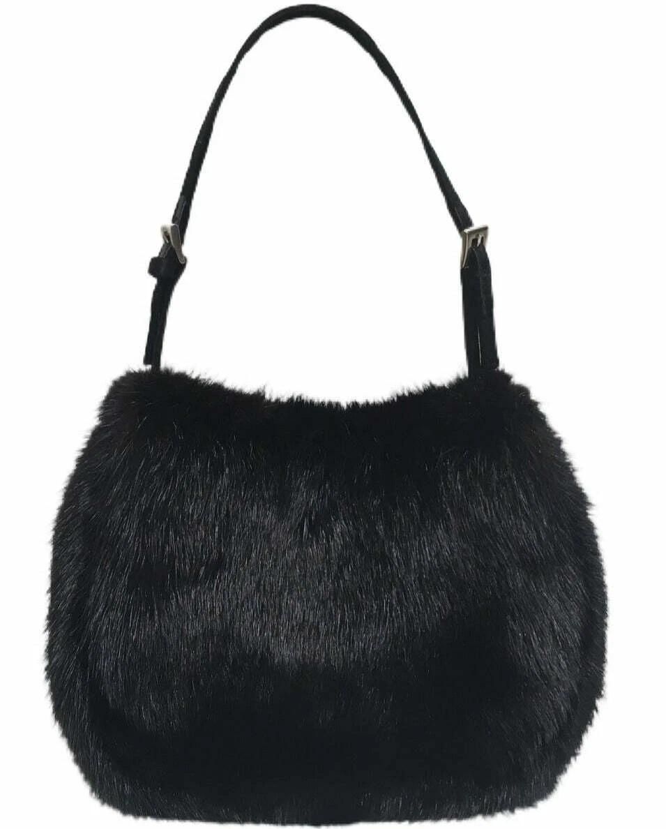 PRADA 100 Mink Mini Handbag Black