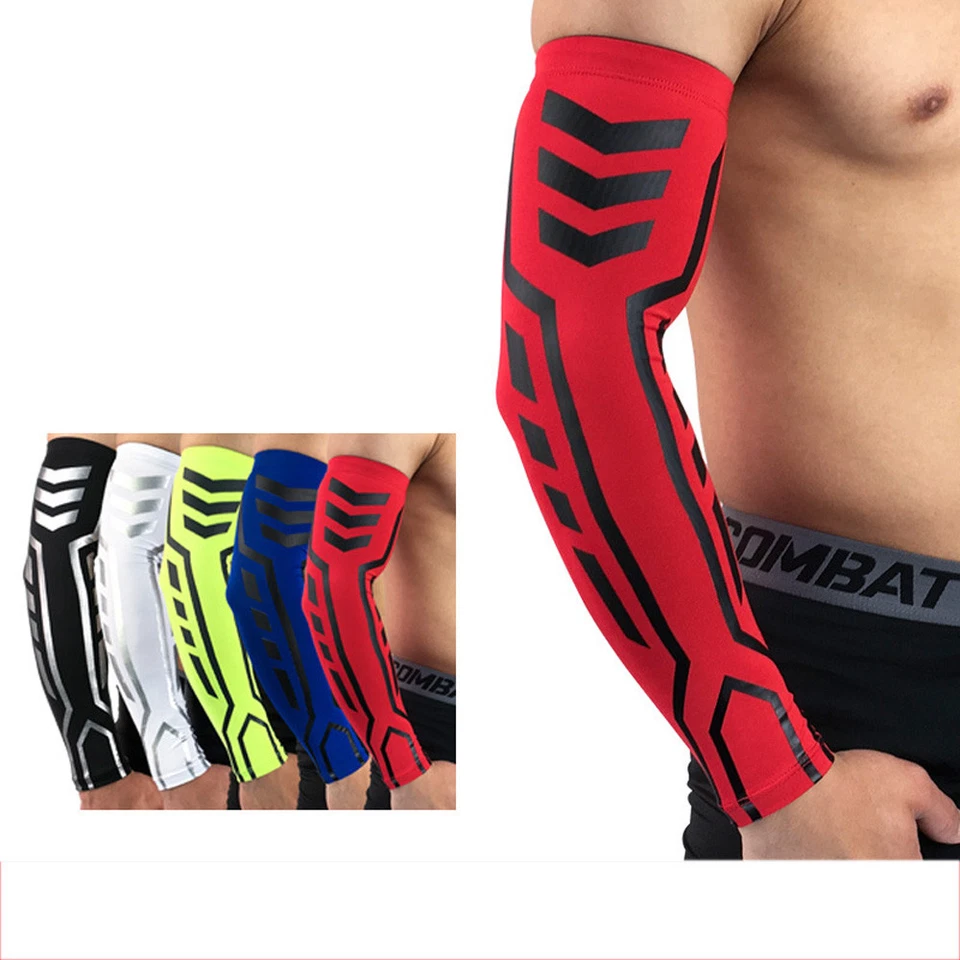 Sports Elastic Arm Sleeve Protective Gear Basketball Volleyball Arm Cover 1 PC - Image 2 of 4