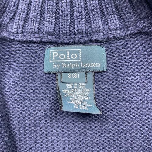 Polo Ralph Lauren Sweater Boys Small Blue Big Pony Full Zip - Picture 4 of 6