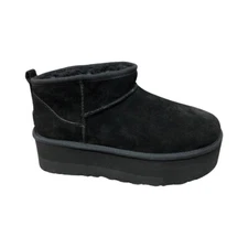 UGG Women's Classic Ultra Mini Platform Black Boots 1135092