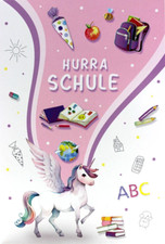 Kurt Eulzer Karte Einschulung Mädchen Einhor...