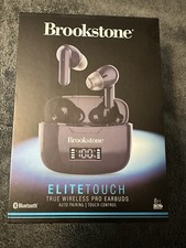 Brookstone Elite Touch True Wireless Pro Earbuds Auto Pairing New Sealed Blue