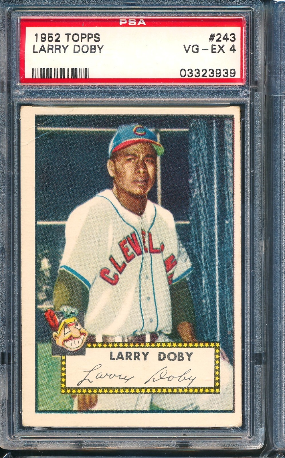 1952 Topps #243 LARRY DOBY Cleveland Indians ~ PSA 4
