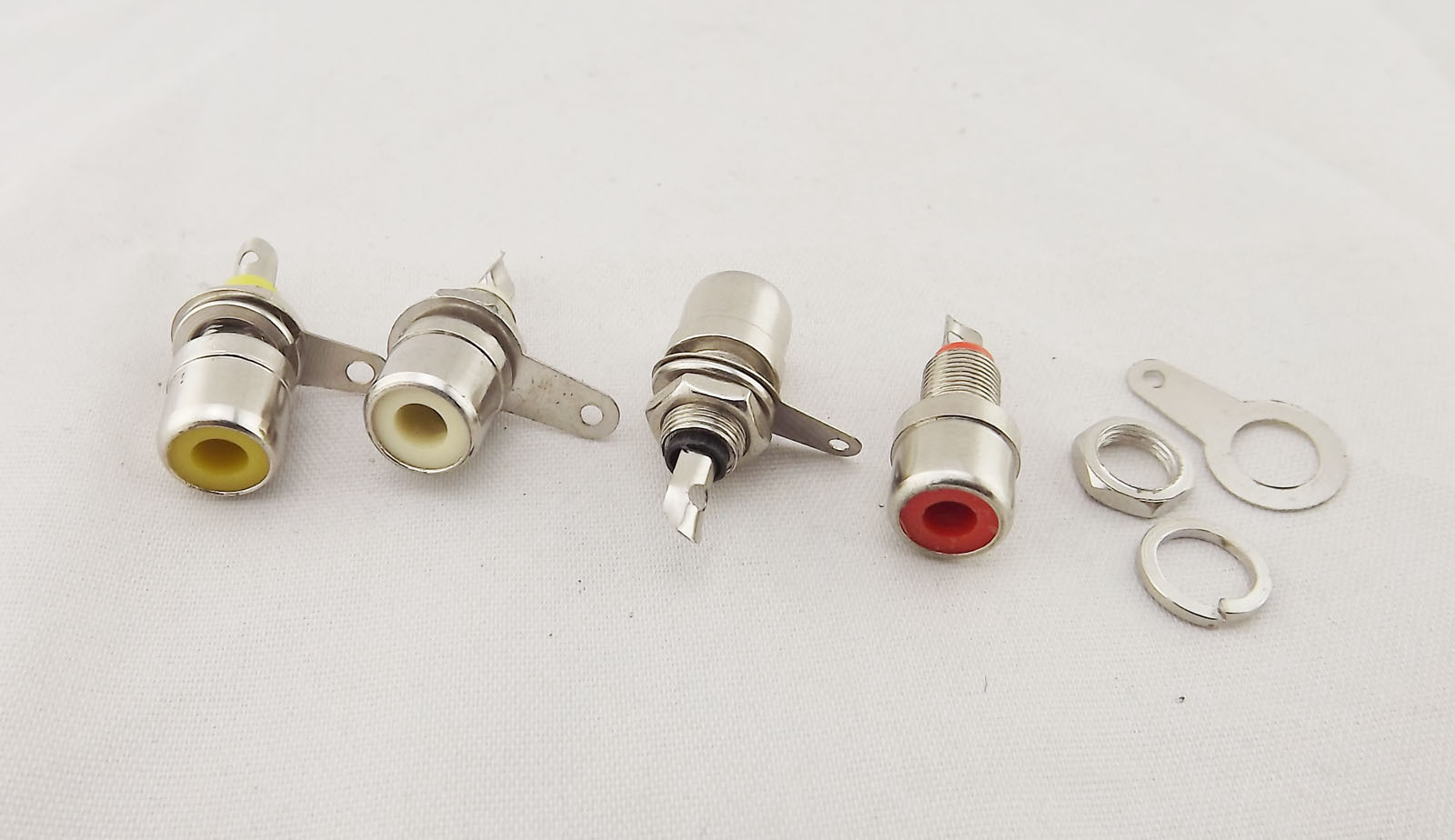 40-Pack RCA Female Panel Mount Sockets - Silver Chassis Phono Connectors For DIY 8 thumbnail image