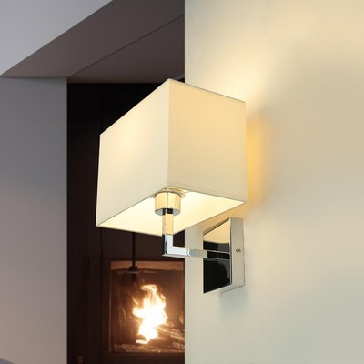 Moderne Wandleuchte inkl. heller 10,5W LED in chrom Wand Leuchte Wandlampe innen