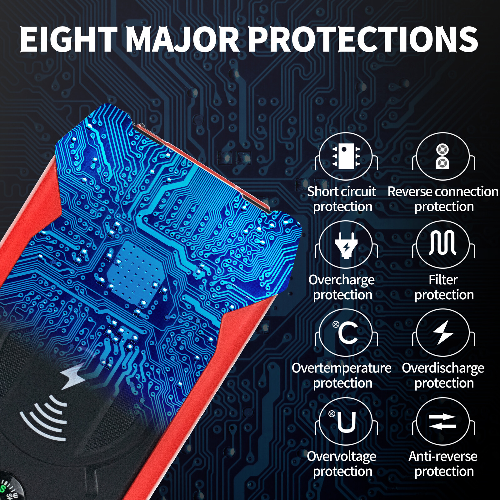 2000Amp USB Car Jump Starter Pack Portable Booster Battery Charger Power Bank UK eBay