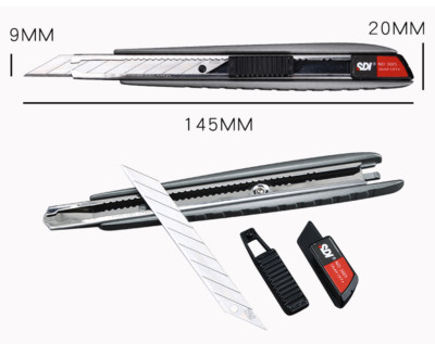 10pcs SDI No.3005C Aluminium Diecast Crip 9mm Cutter 30 Degree Tip Utility Knife
